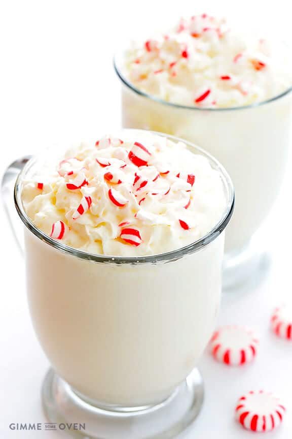 Peppermint White Hot Chocolate at home