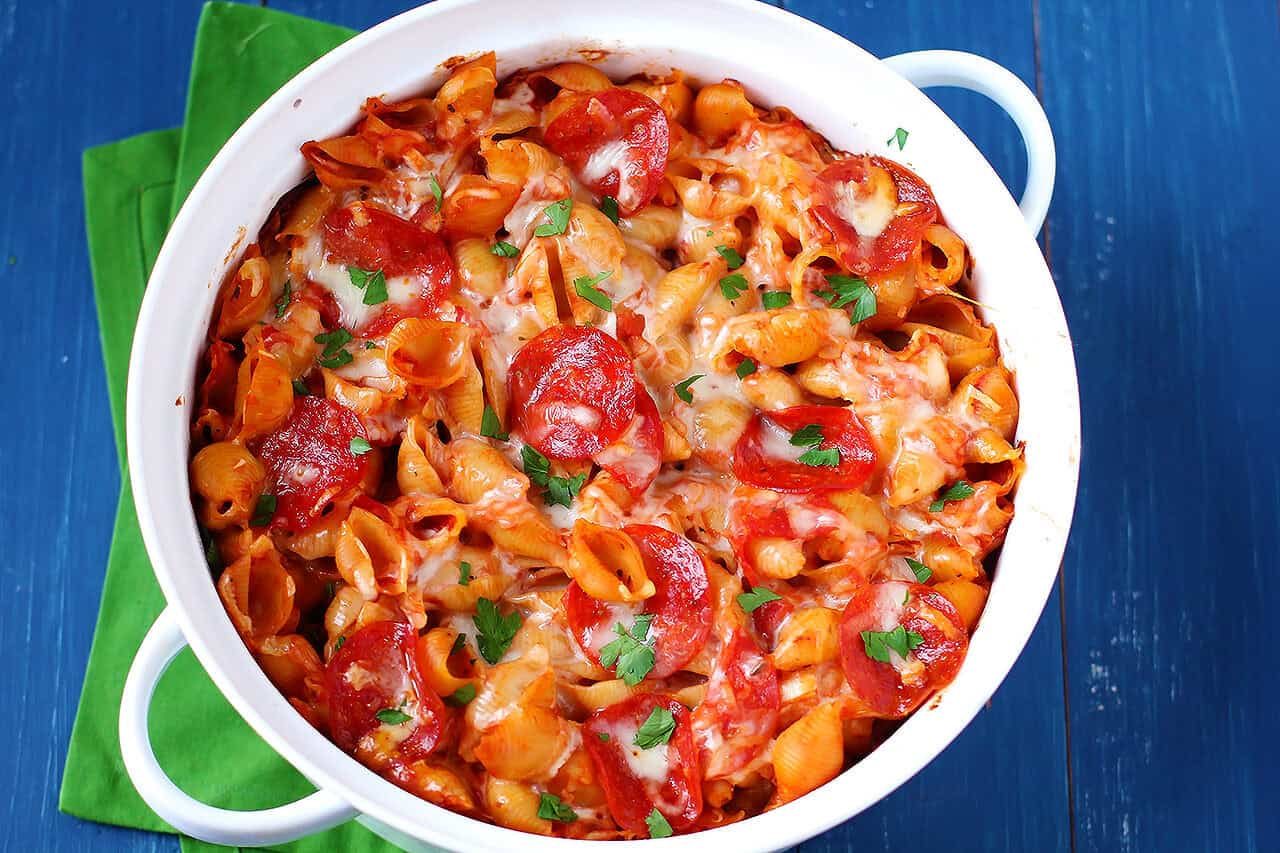 Pepperoni Pasta Bake at home