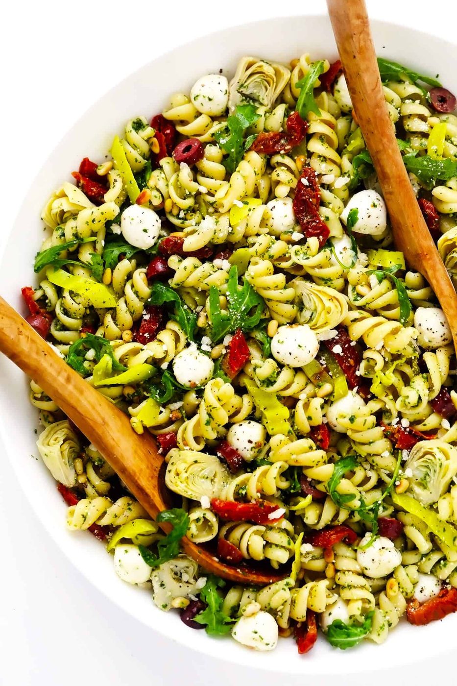 Pesto Pasta Salad at home