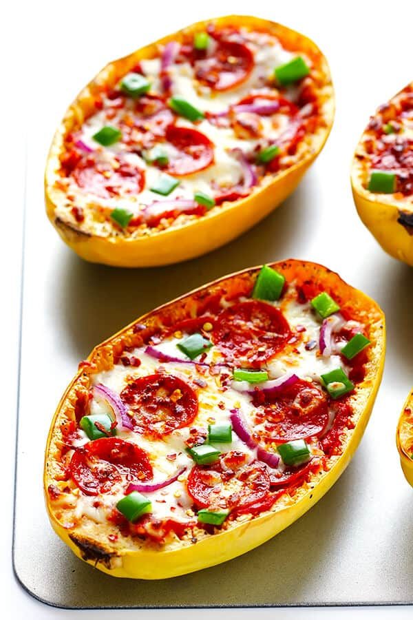 Pizza Spaghetti Squash Boats