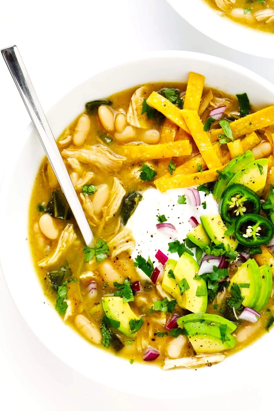 Homemade Poblano White Chicken Chili