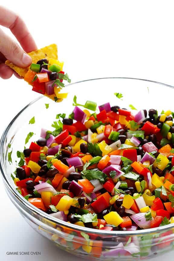 Rainbow Salsa at home