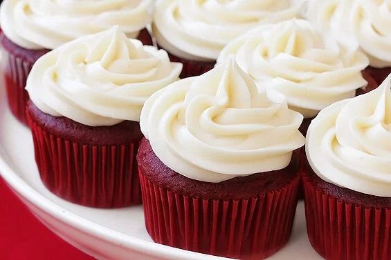 Red Velvet Cupcakes with Cream Cheese Frosting at home
