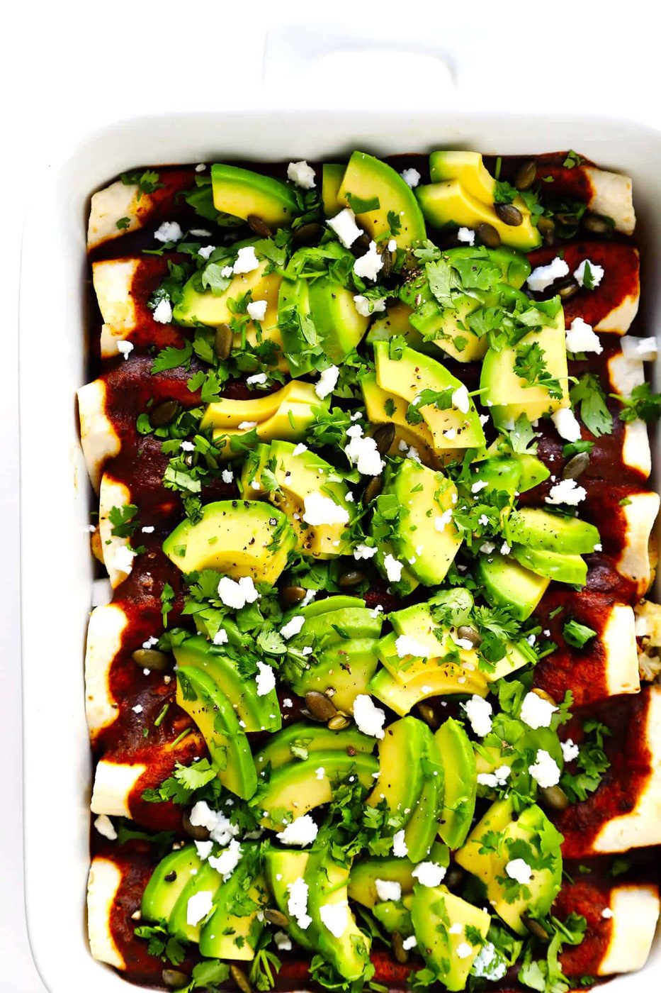 Roasted Cauliflower Enchiladas at home