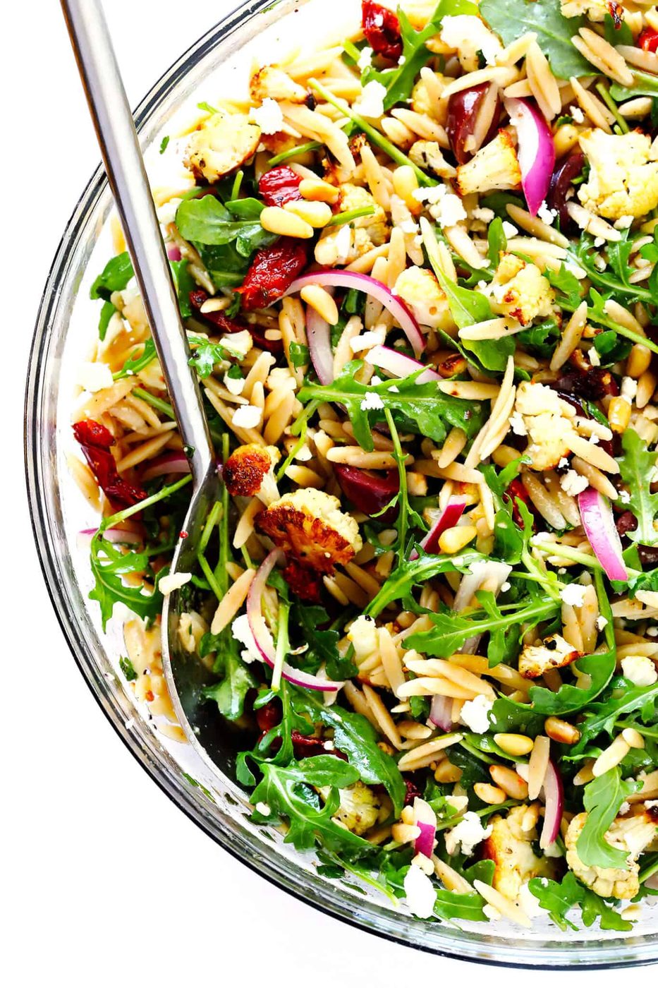 Homemade Roasted Cauliflower Orzo Salad