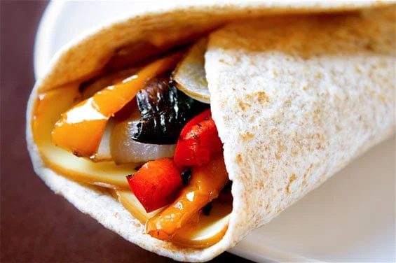 Homemade Roasted Veggie Wrap