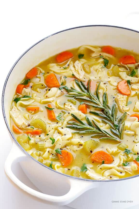 Rosemary Chicken Noodle Soup at home