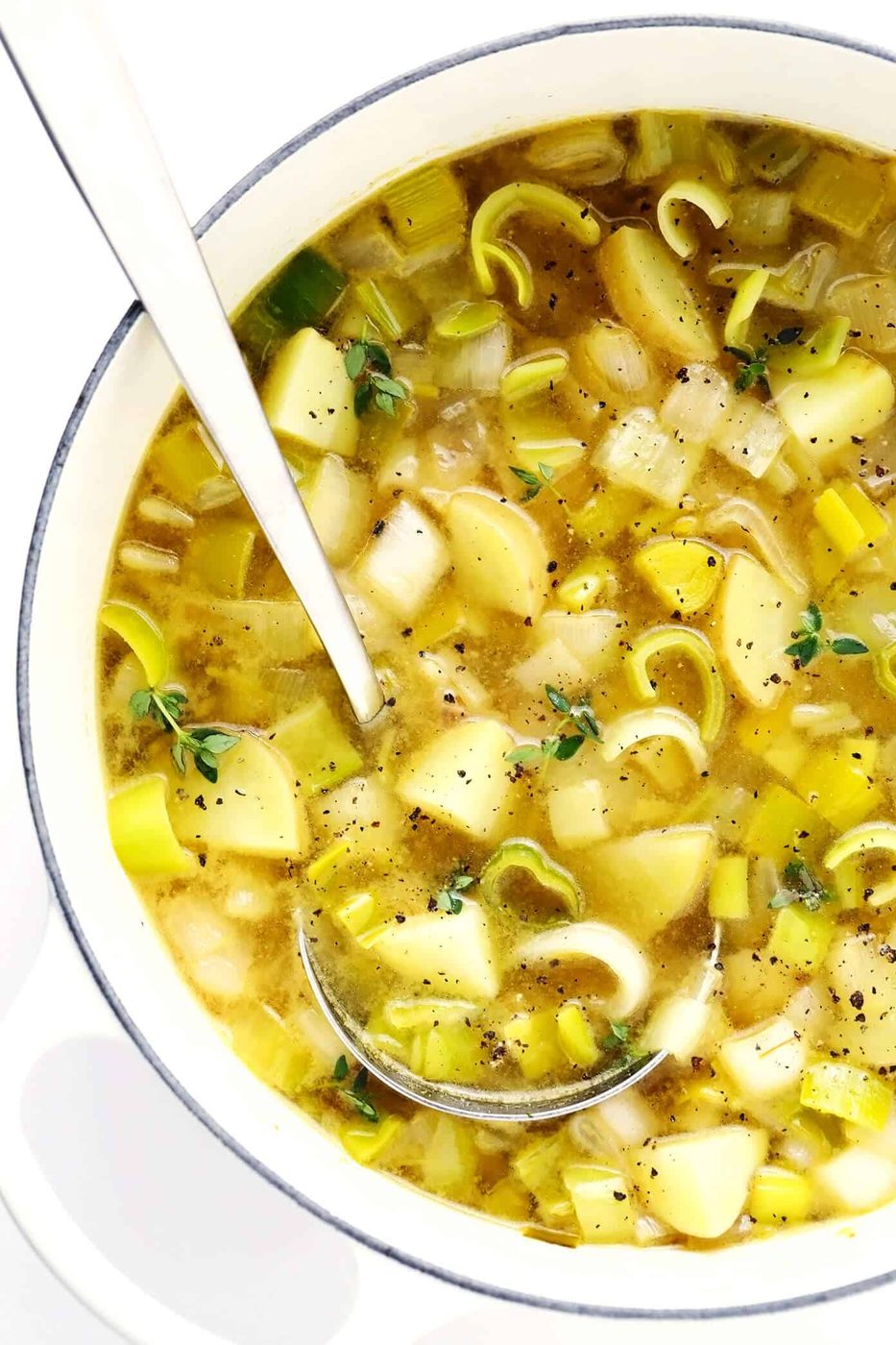 Homemade Rustic Potato Leek Soup