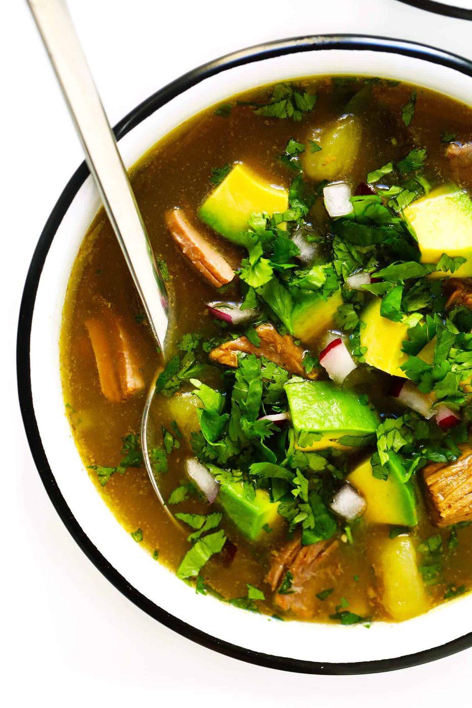 Homemade Salsa Verde Steak Soup