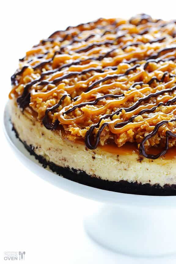 Samoa Cheesecake at home