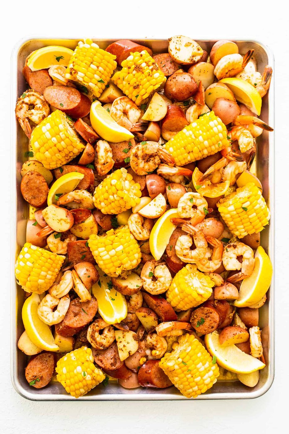 Shrimp Boil with Lemon Brown Butter Sauce at home
