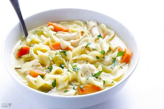 Homemade (Skinny!) Creamy Chicken Noodle Soup