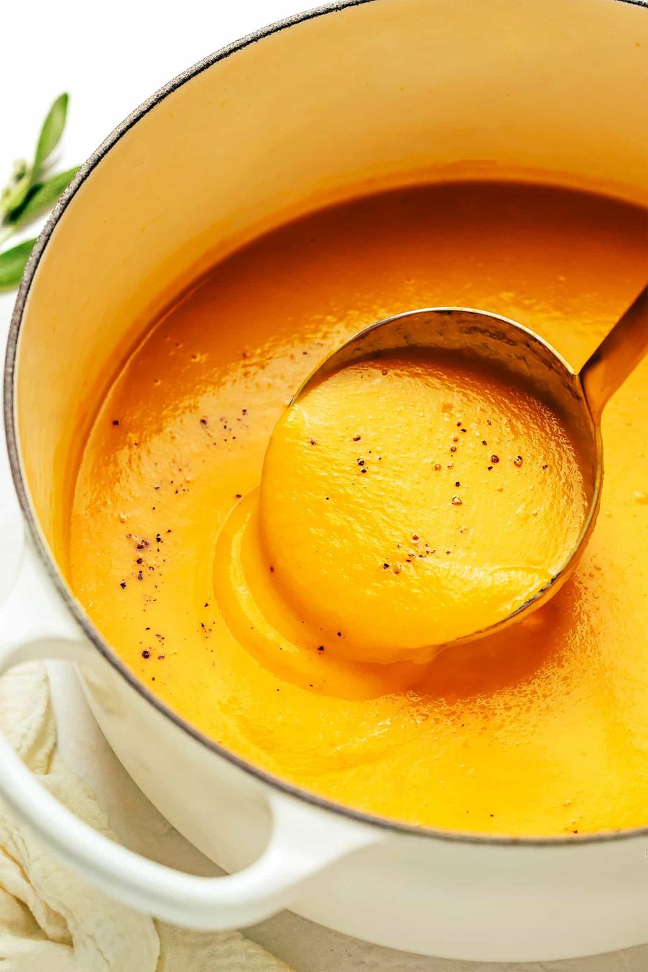 Butternut Squash Soup at home