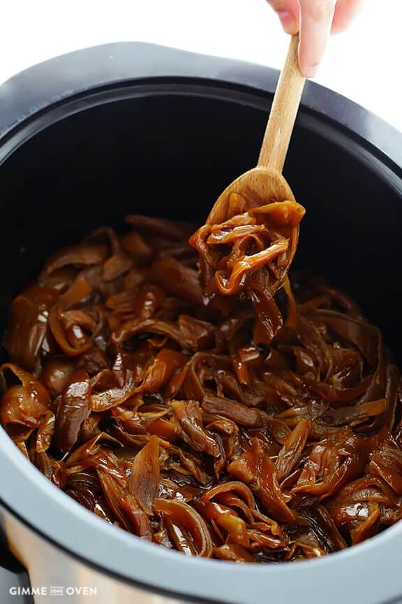 Homemade Slow Cooker Caramelized Onions