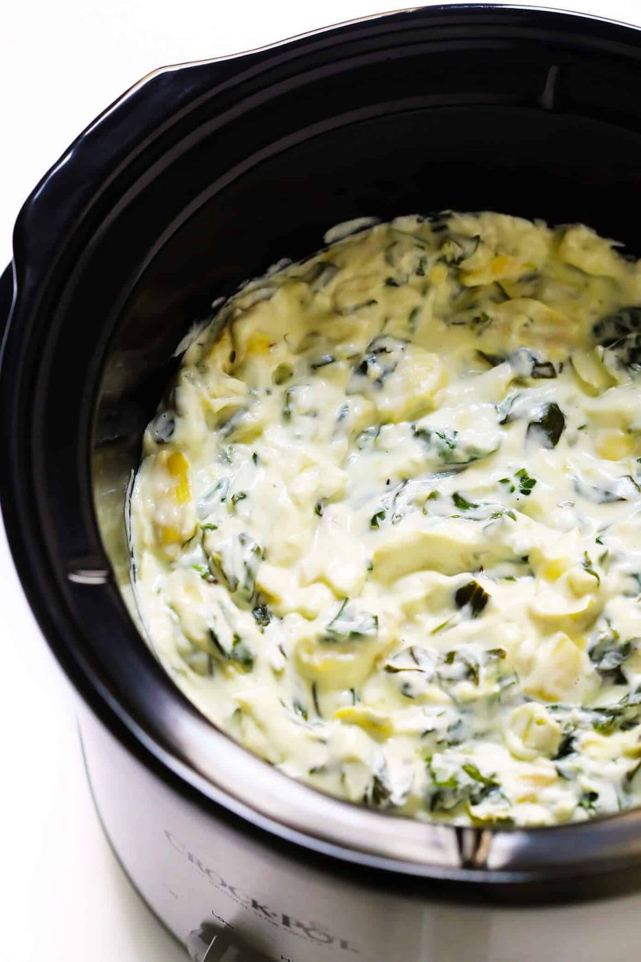 Slow Cooker Spinach Artichoke Dip at home