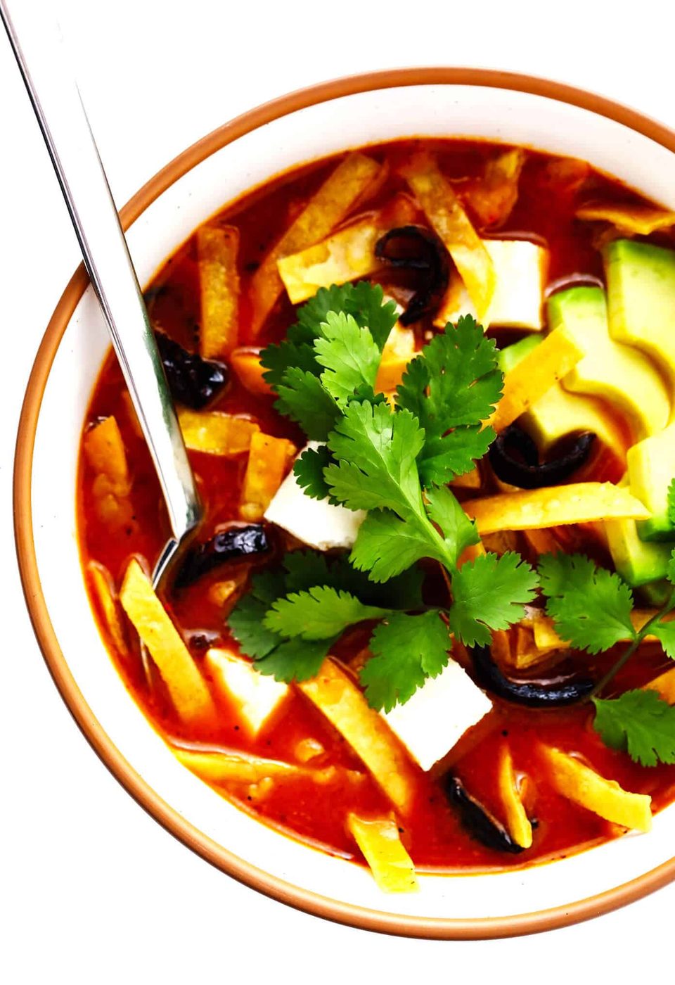 Sopa Azteca (Tortilla Soup) at home