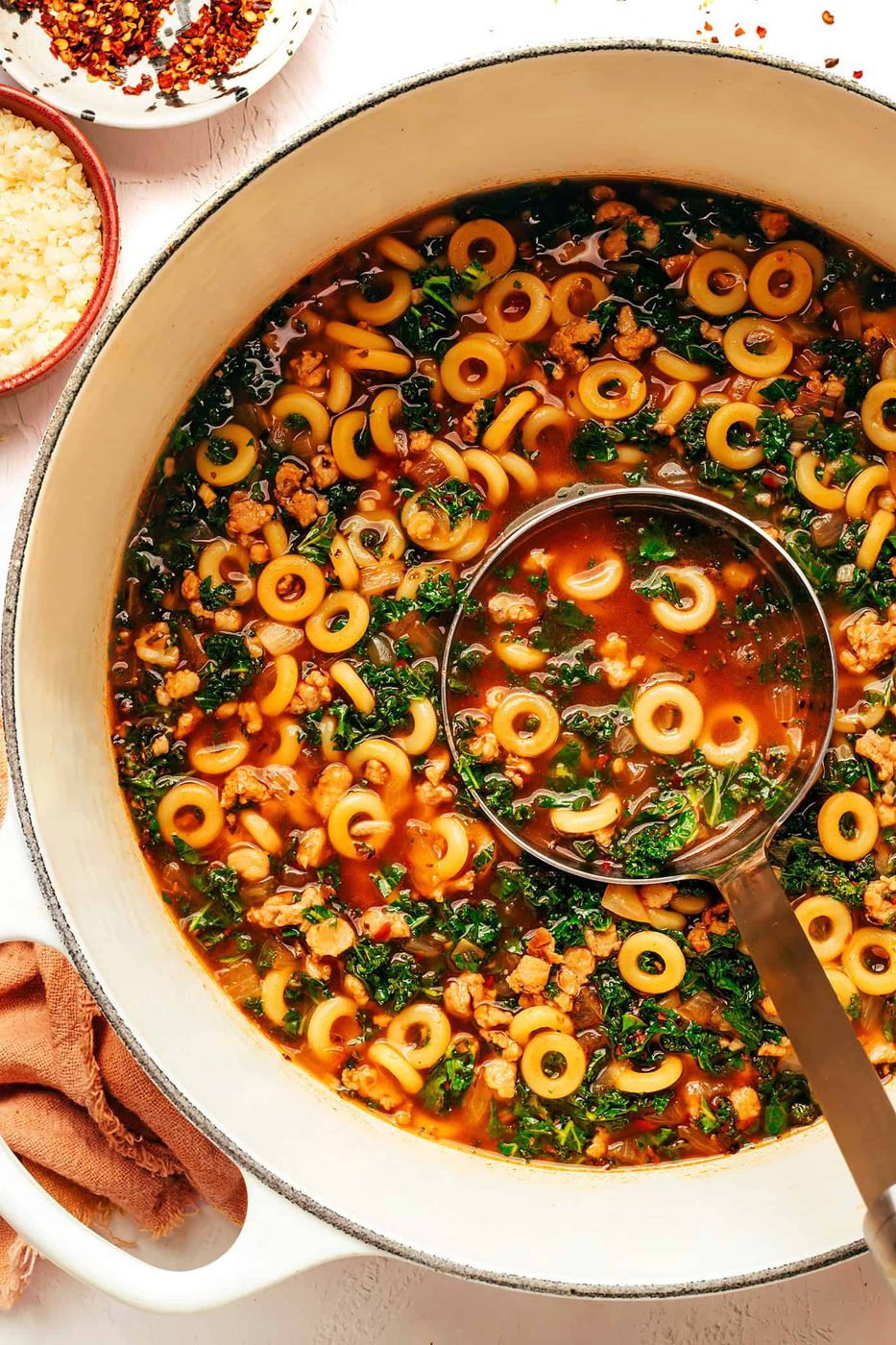 Homemade SpaghettiOs and Sausage Soup