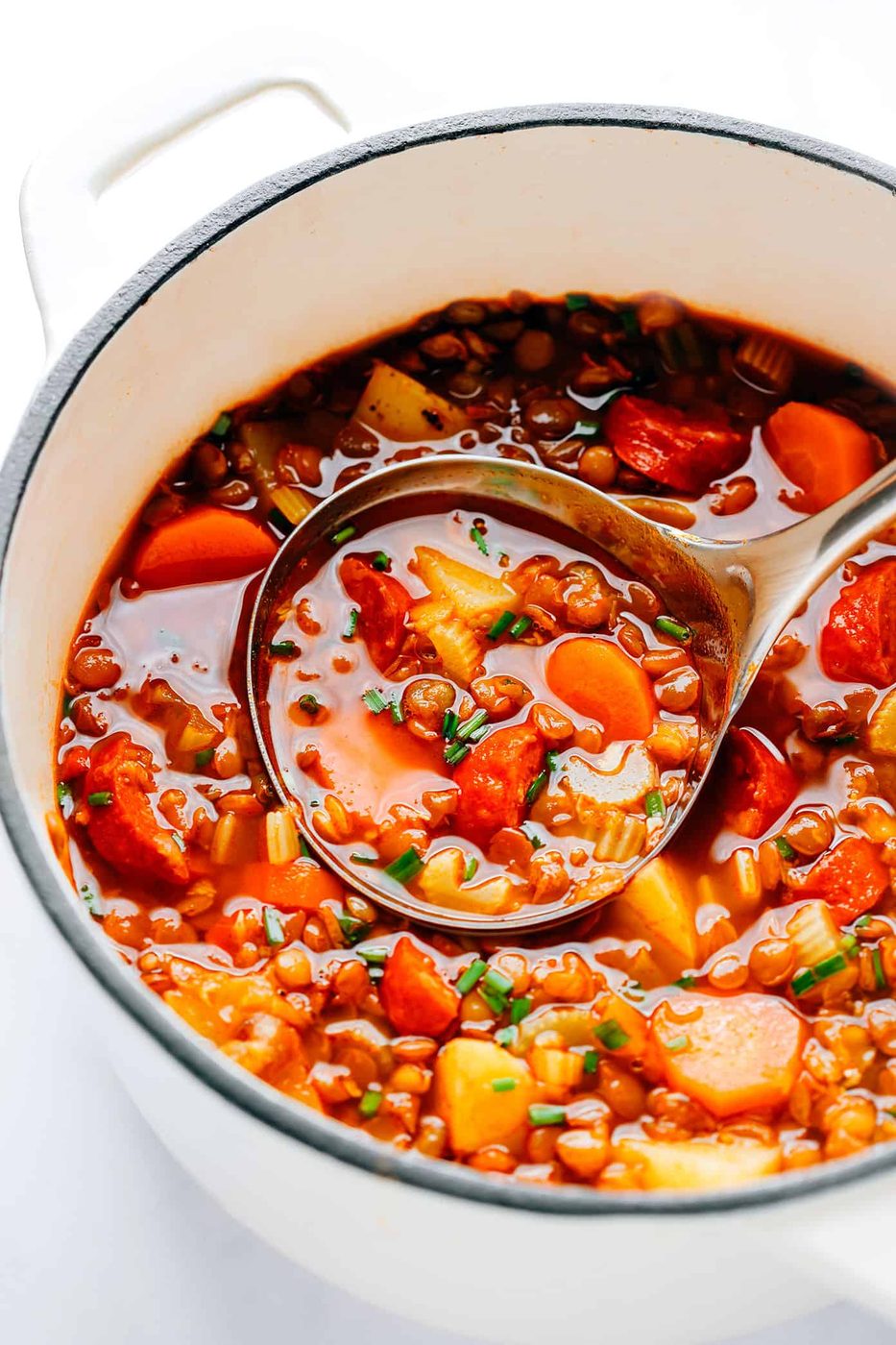 Homemade Spanish Chorizo Lentil Stew