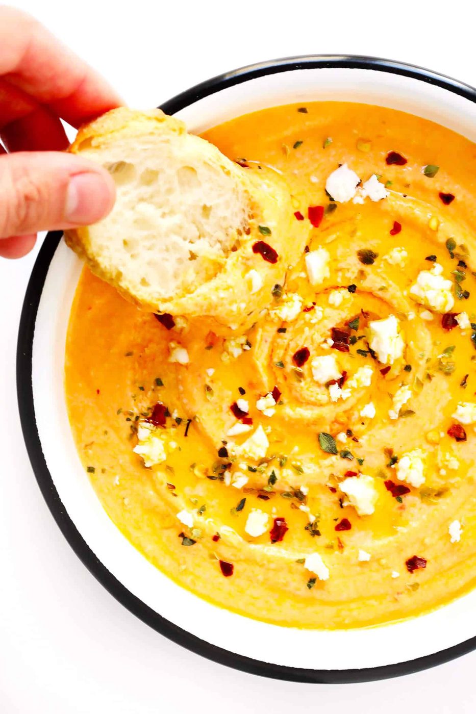 Spicy Greek Feta Dip (Tirokafteri) at home