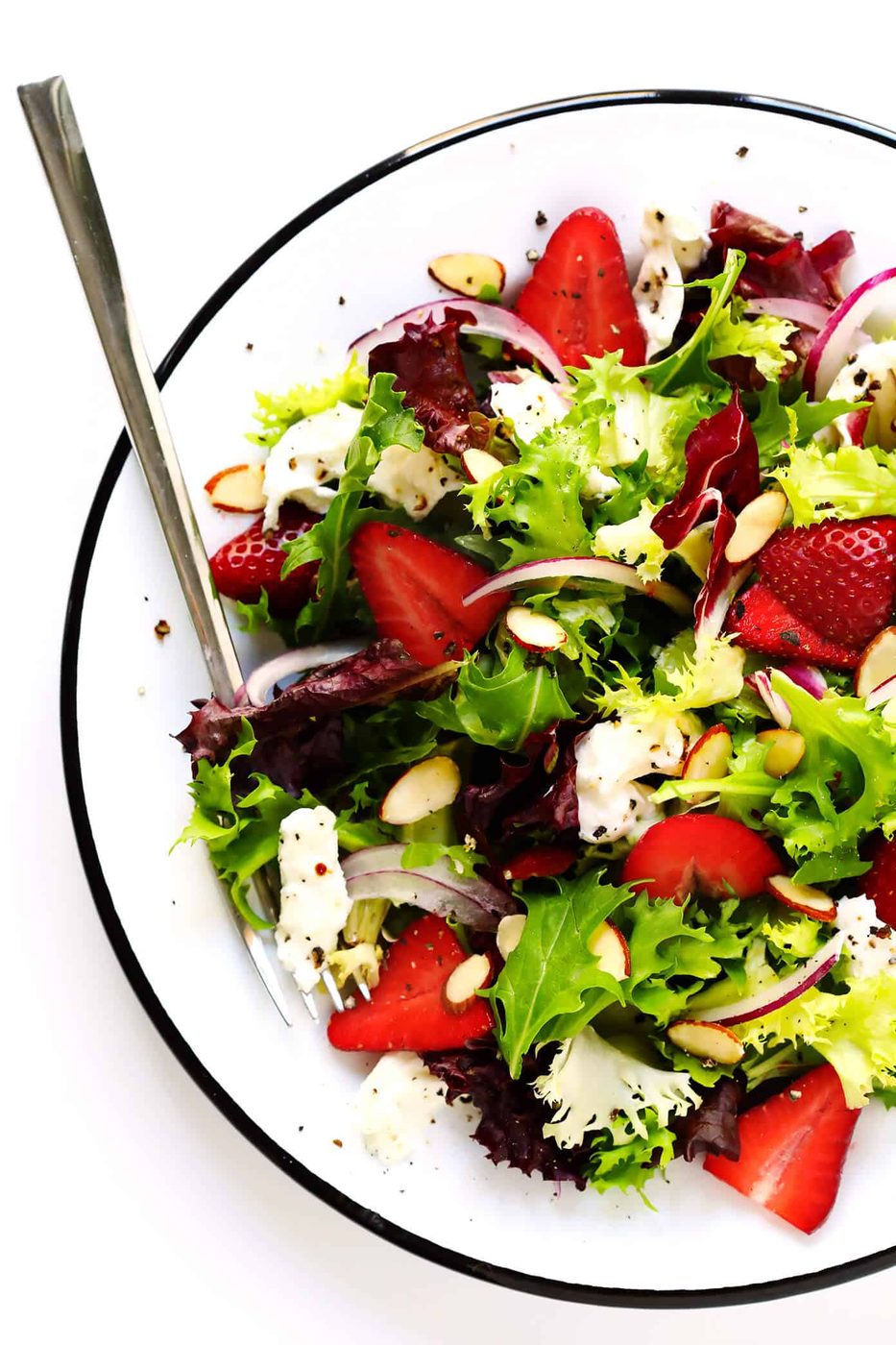 Strawberry Burrata Salad with Basil Vinaigrette