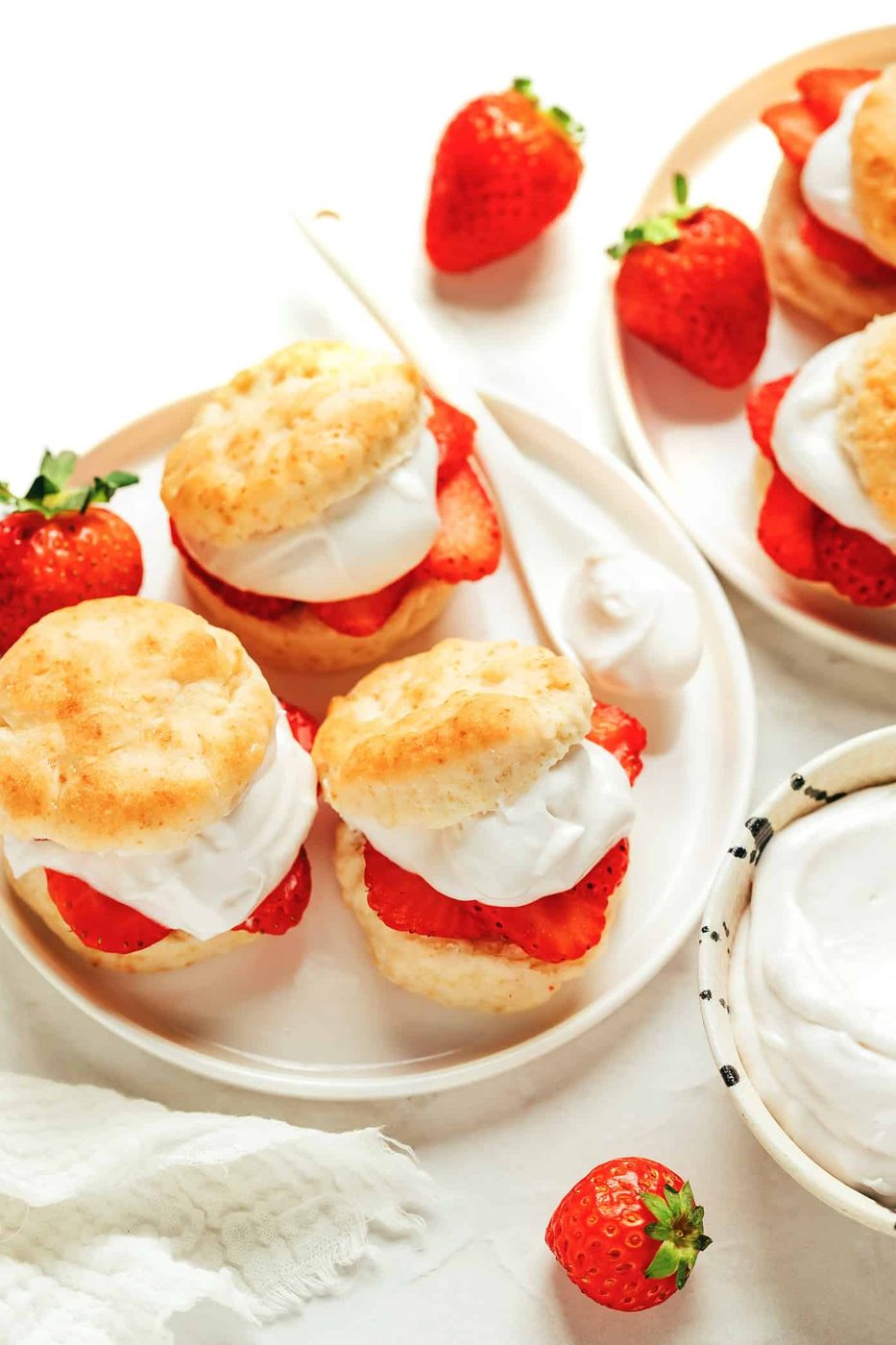 Homemade Strawberry Shortcake with Coconut Whipped Cream (Vegan)