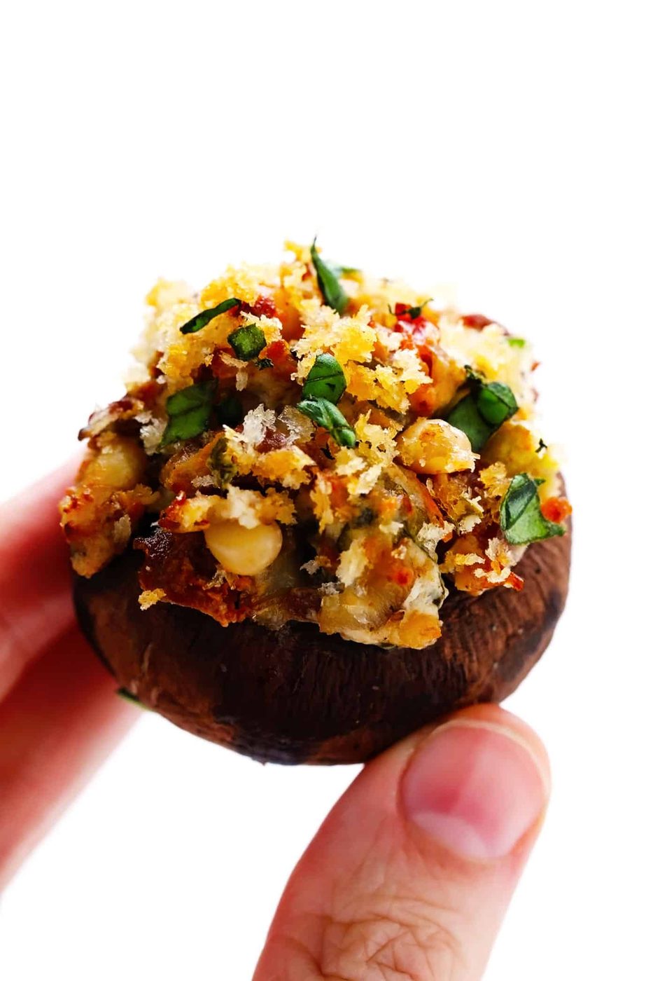 Stuffed Mushrooms with Goat Cheese and Sun-Dried Tomatoes