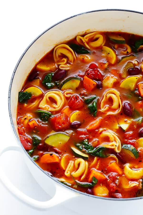 Tortellini Minestrone at home
