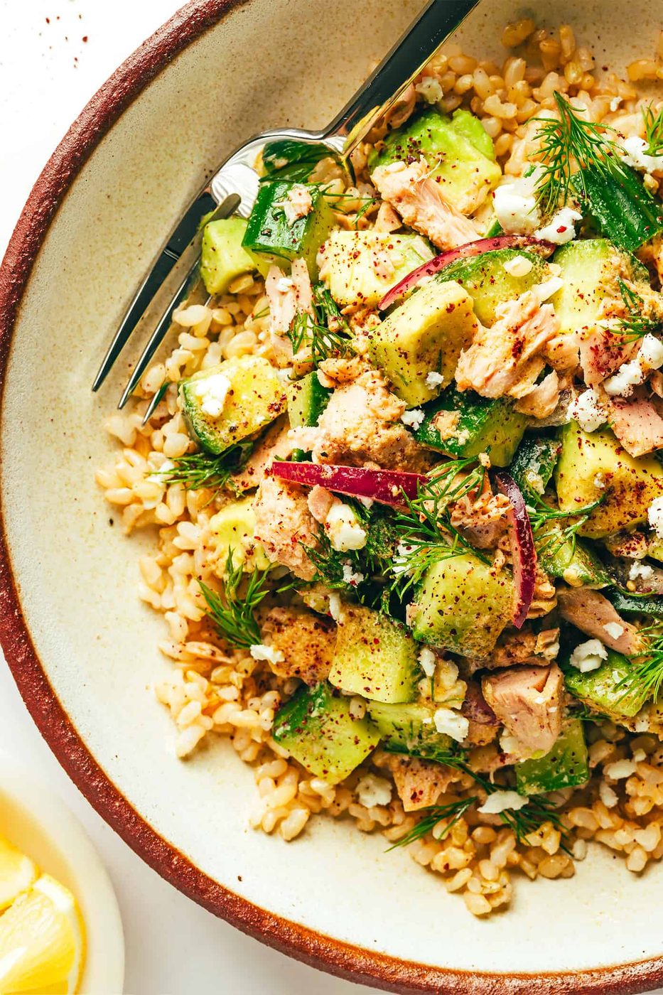 Homemade Tuna Avocado Brown Rice Bowls