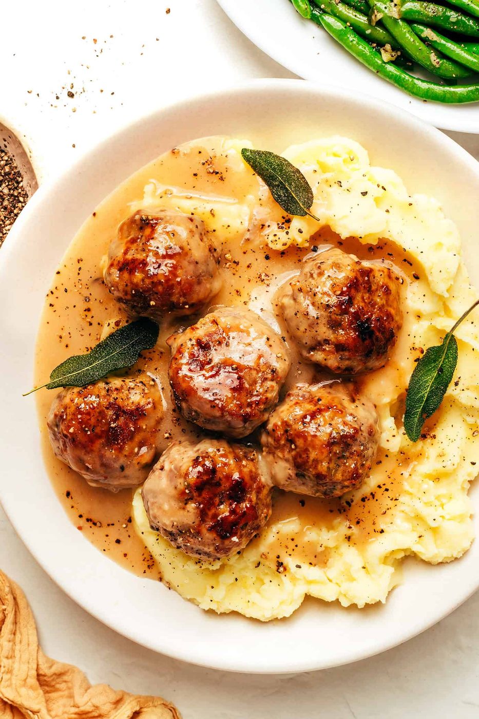 Homemade Turkey Meatballs with Gravy