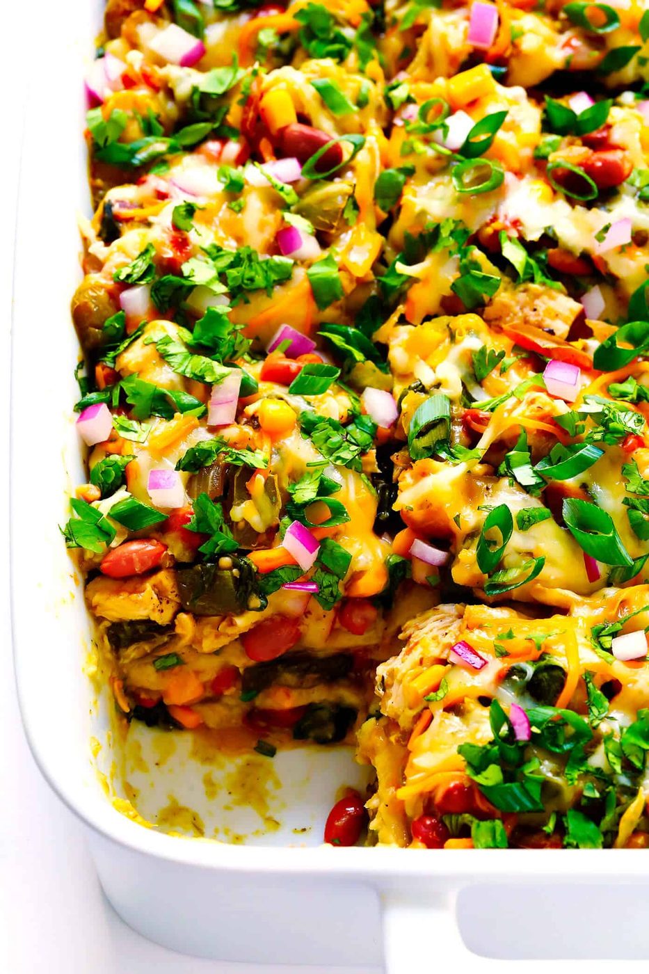 Verde Chicken Enchilada Casserole at home