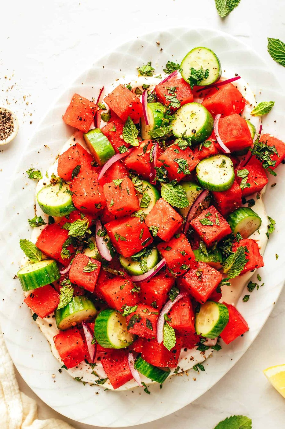 Watermelon Salad with Whipped Feta at home
