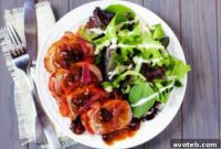 Cherry Rosemary Glazed Maple Bacon Pork Tenderloin