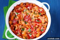 Cheesy Pepperoni Pasta Bake