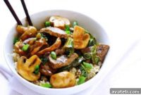 Savory Ginger Beef Stir-Fry with Mushrooms and Kale