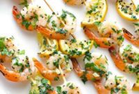 Zesty Garlic Shrimp Skewers