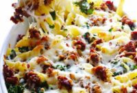 Effortless Italian Sausage and Kale Ziti Bake