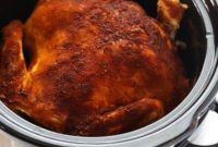 Easy Slow Cooker Rotisserie Chicken