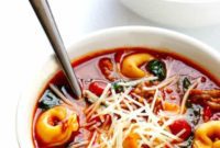 Italian Sausage, Spinach, and Tomato Tortellini Soup