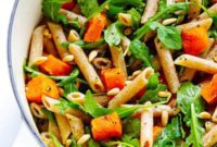 5-Ingredient Butternut Squash Pasta with Arugula and Goat Cheese