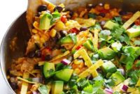 Cheesy Chicken Enchilada Skillet