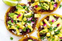 Tropical 10-Minute Pineapple Black Bean Tostadas