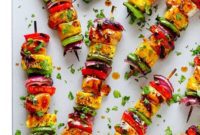 Tropical Rainbow Chicken Skewers