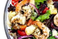 Vibrant Shrimp and Artichoke Salad with Zesty Lemon Dressing