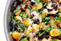 Golden Gnocchi with Earthy Mushrooms, Basil, and Parmesan