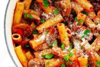 Rosemary Mushroom Rigatoni with Shaved Parmesan