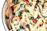 Velvety Shrimp Florentine Pasta