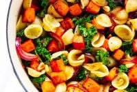 Golden Sweet Potato and Kale Pasta
