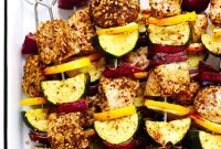 Grilled Za’atar Chicken and Vegetable Skewers
