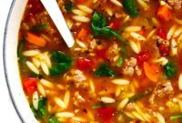 Comforting Italian Sausage and Orzo Soup