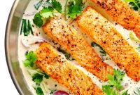Vibrant Green Curry Salmon